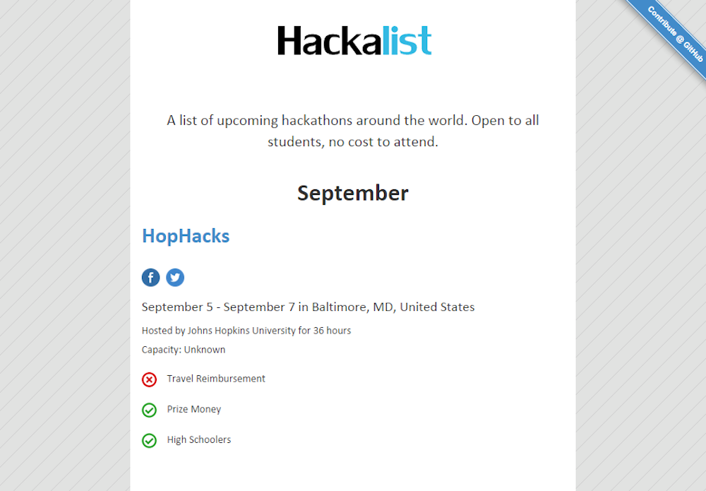 Hackalist screenshot